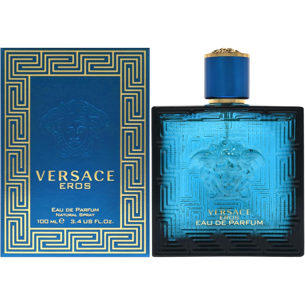 Versace Eros Eau de Parfum bottle and packaging | pharmaelegance