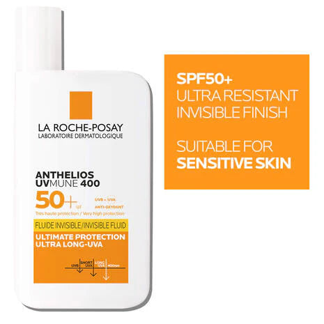 La Roche-Posay Anthelios XL SPF 50+ Ultra-Light Invisible Fluid Sunscreen – 50ml