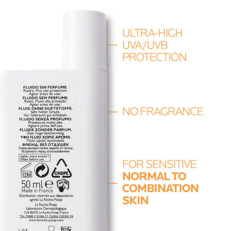 La Roche-Posay Anthelios XL SPF 50+ Ultra-Light Invisible Fluid Sunscreen – 50ml
