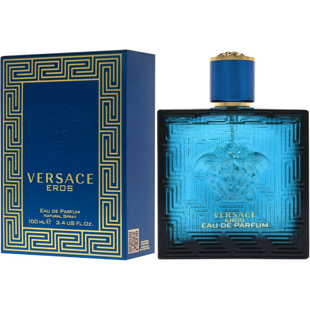 Versace Eros Eau de Parfum bottle and packaging| pharmaelegance