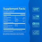 Supplement facts label with certification logos| pharmaelegance