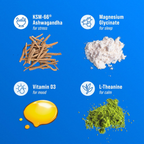 Supplement ingredients including KSM-66 Ashwagandha, Magnesium Glycinate, Vitamin D3, and L-Theanine Pink container of probiotics for vaginal health | pharmaelegance