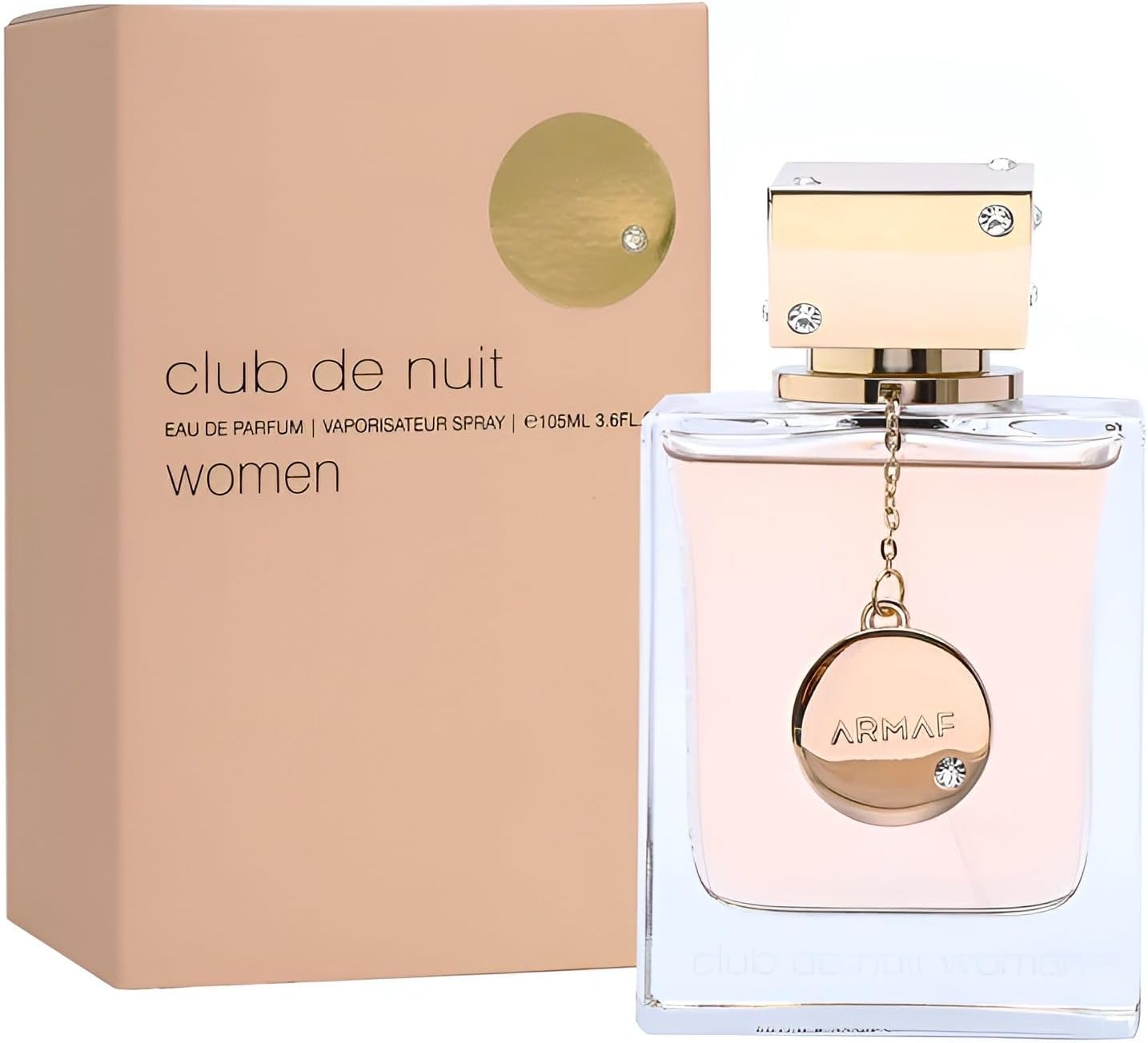 Armaf Club de Nuit women's perfume bottle and packaging on a white background