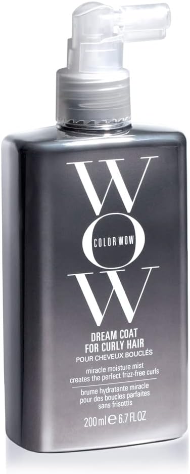Bottle of WOW Color Wow Dream Coat for curly hair on a white background