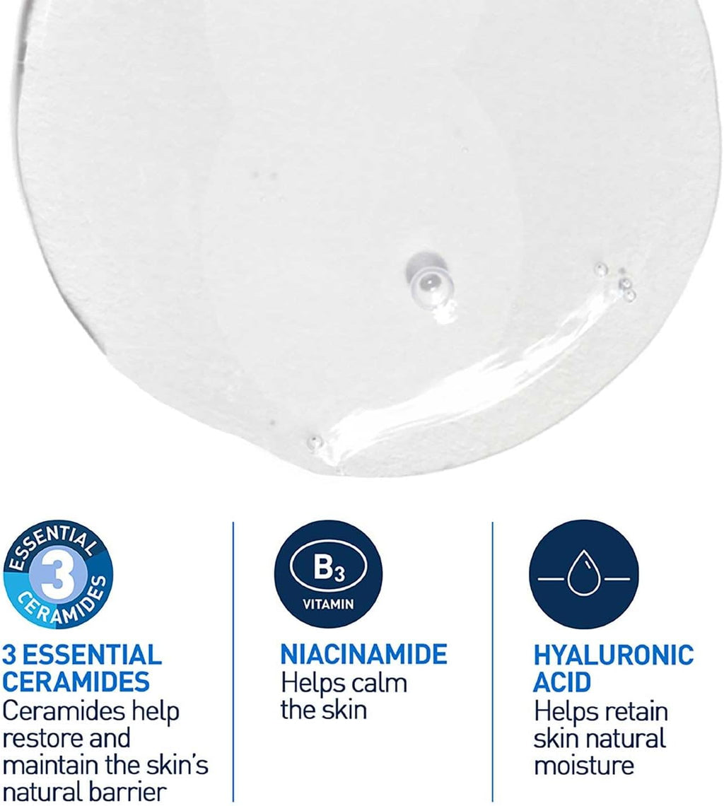 Cosmetic product with labeled ingredients on a white background