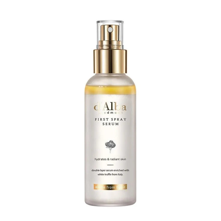 d'Alba Italian White Truffle First Spray Serum 100ml | Vegan Hydrating Glow Mist | Non-Comedogenic Face Moisturizer & Radiance Serum | Korean Skincare for All Skin Types
