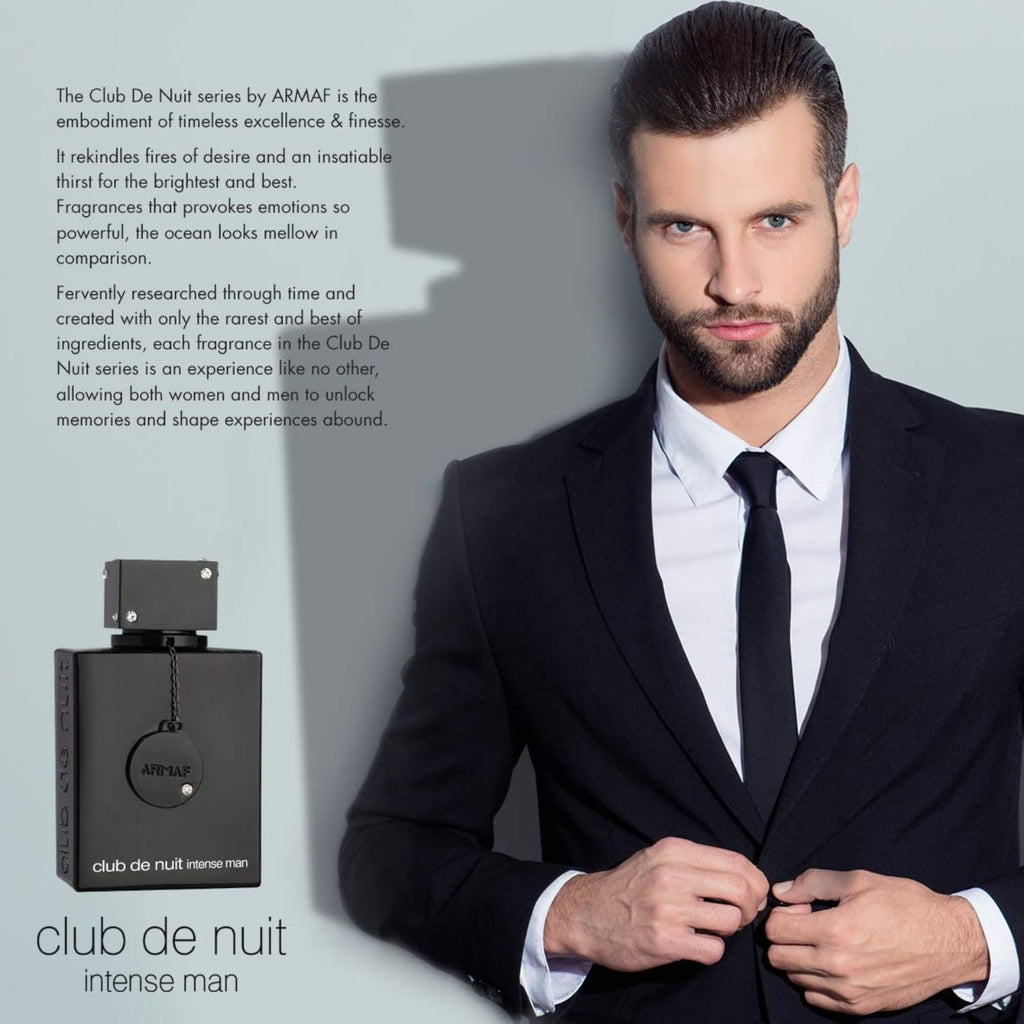ARMAF Club De Nuit Intense Men Eau de Toilette 105ml available at Pharmaelegance UK – luxury long-lasting men’s fragrance
