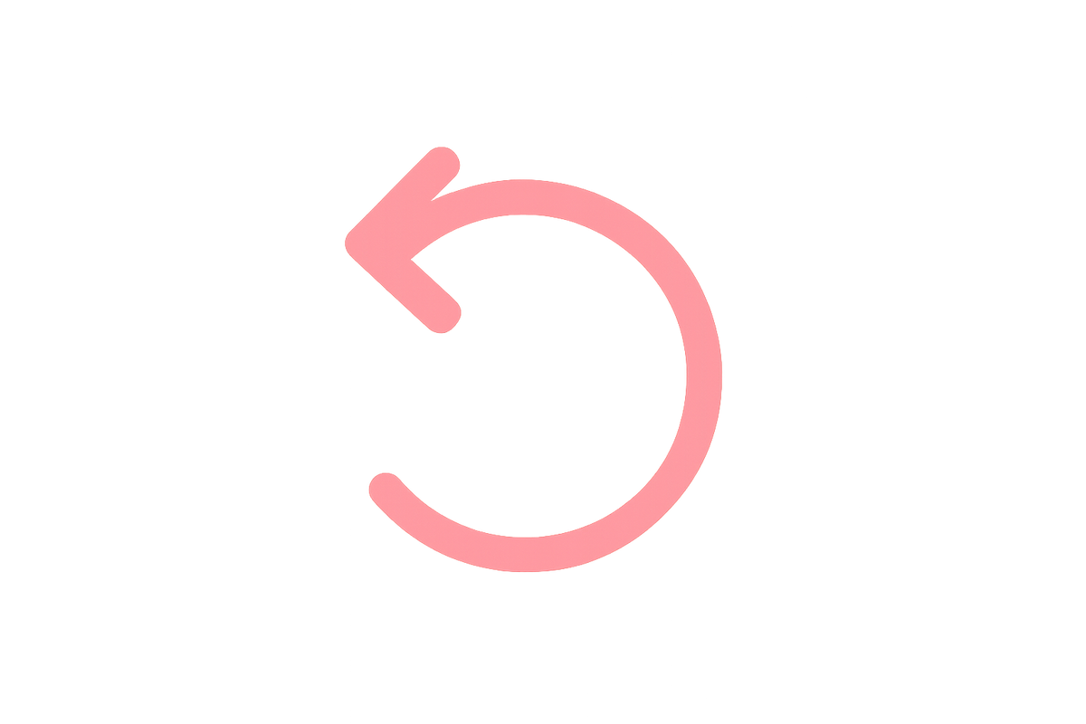 Create a return icon of #FFA5BA