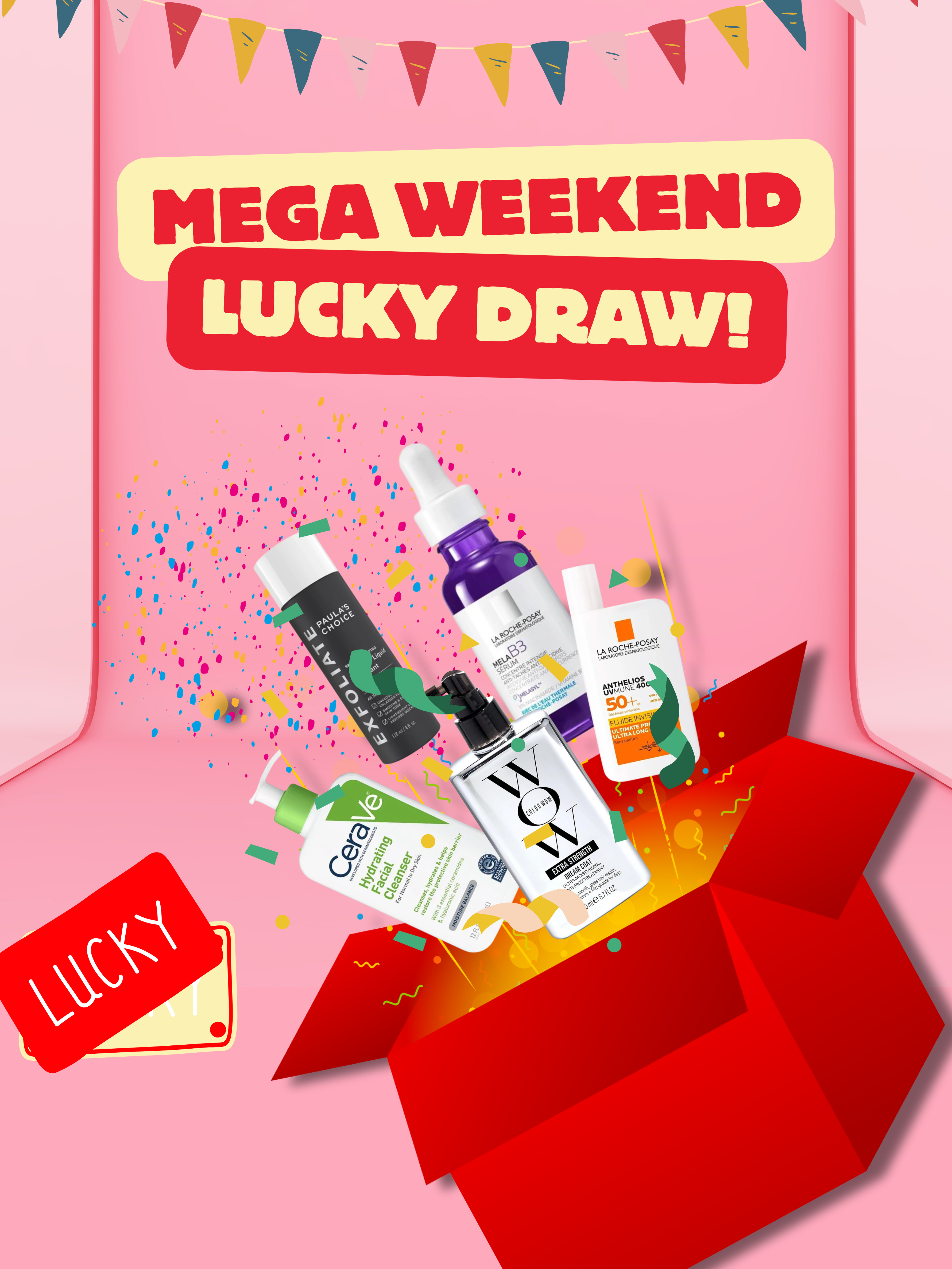 Pharmaelegance Weekend Lucky Draw promotion in the UK offering exclusive beauty and skincare prizes
